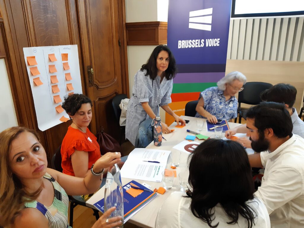 After months of preparation, the adventure of Brussels Voice 23 is underway! In a first evening workshop at commissioner.brussels, participants got to know each other and the team before learning about the process and sharing their first ideas about mobility.
